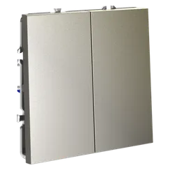 Выключатель двухклавишный Voltum S70 Шелк VLS020104