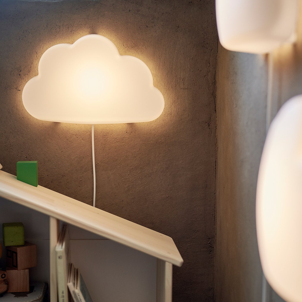 IKEA UPPLYST  (ИКЕА УППЛИСТ)  -  Светильник настенный LED - облако белый