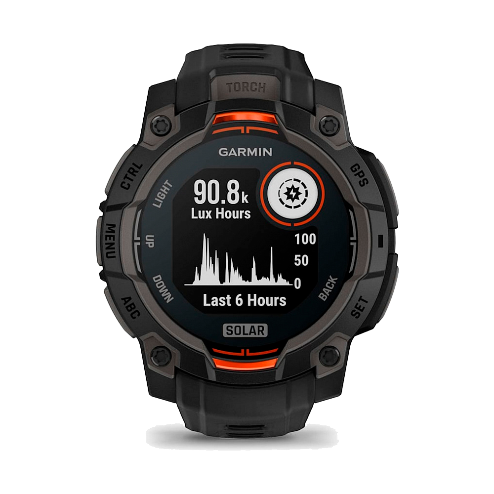 Умные часы Garmin Instinct 3, 45mm, Solar Black with Black Band (010-02934-00)