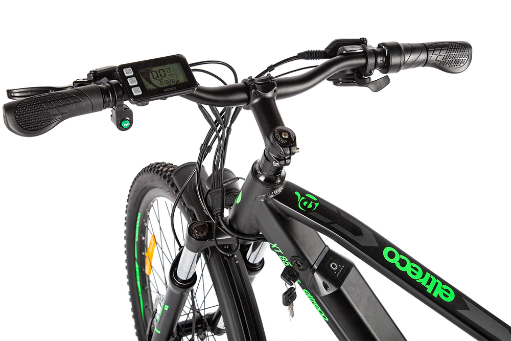 Электровелосипед Eltreco XT 850 Pro (Черно-зеленый-2673)