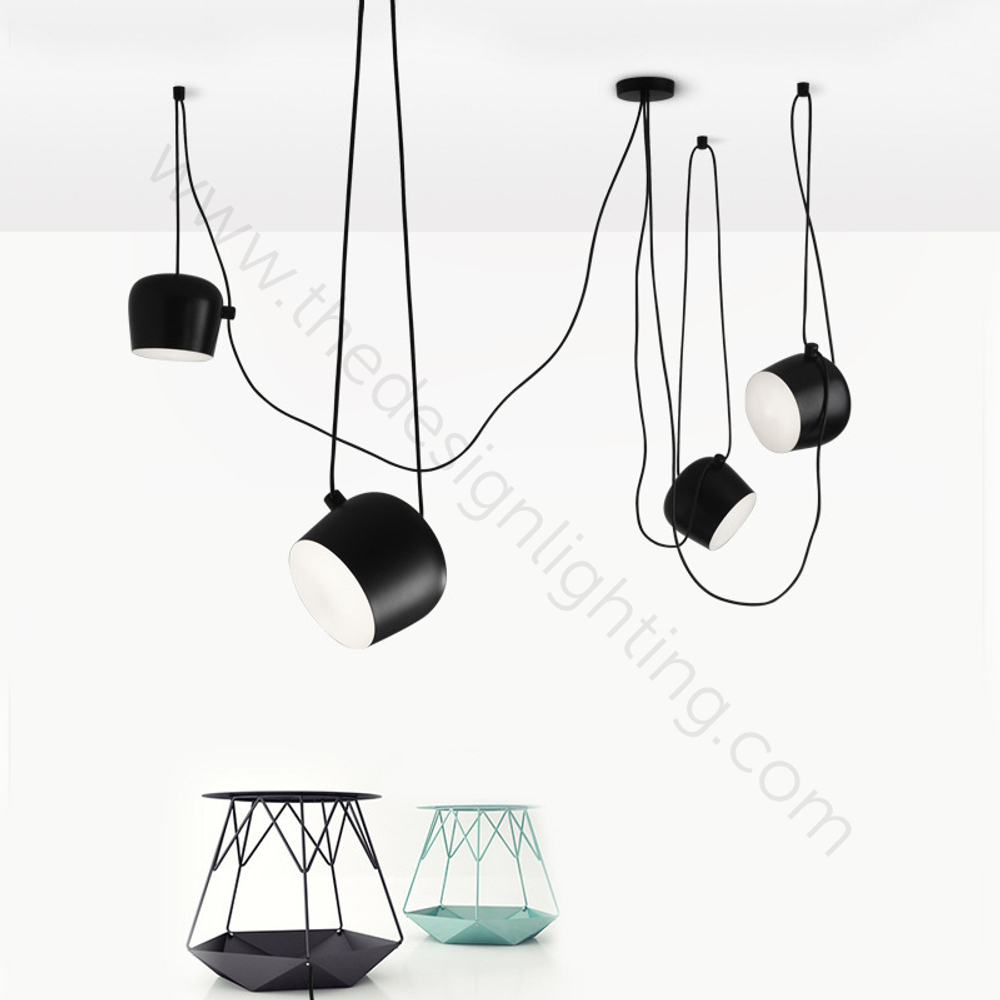 Pendant design lamp  AIM by Flos (1 lampshade ,  White,  Size S)