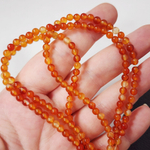 Сердолик, гладкий шар, 4мм, цена за нить 37см