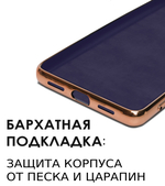 Стильный глянцевый чехол для GOOGLE PIXEL 7 (не 7A / 7 PRO!) с кольцом-подставкой и бархатной подкладкой