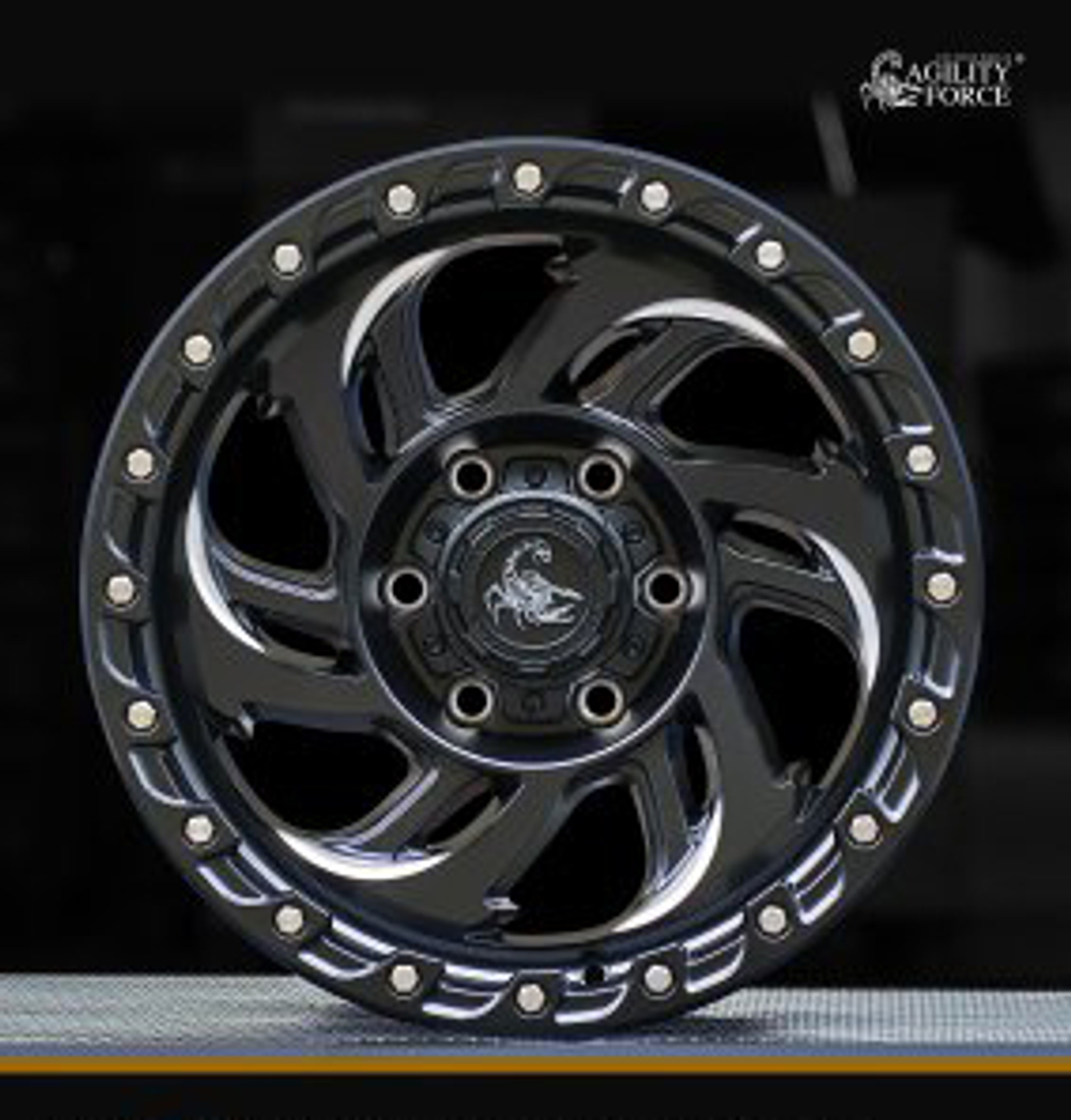 Диск колёсный литой AGILITY FORCE А723 R17 8.5 ET0 Matte Black W Milled Spokes