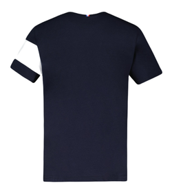 Мужская теннисная футболка Le Coq Sportif BAT Tee Short Sleeve N°2 SS23 - sky captain/new optical white