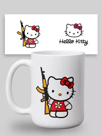 Кружка с принтом "Kitty"