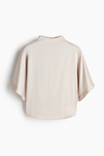 Атласный топ с открытой спиной - H&M