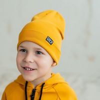 Шапка и снуд комплект "Горчица"