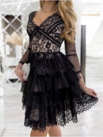 платье кружевное с пышной юбкой из гипюра + plus size