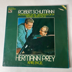 Винтажная виниловая пластинка LP Robert Schumann, Hermann Prey, Karl Engel, Dichterliebe Op.48, Liederkreis Op.39, Kerner Lieder Op. 35 (Германия 1975)