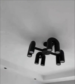 Pendant design lamp Cirkus by AGO Lighting (4 lampshade /Black)