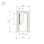 Профиль SL-MINI-6-H9-2000 ANOD OLIVE GREY (Arlight, Алюминий)