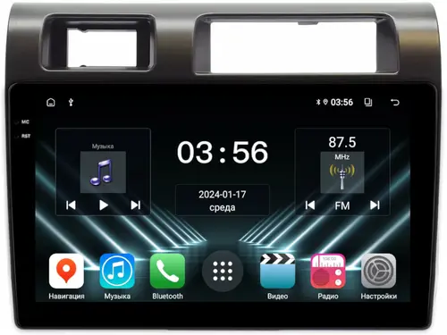 Магнитола для Toyota Land Cruiser 70 2007-2023 - FarCar S280 монитор 9.5" IPS на Android 13, CarPlay