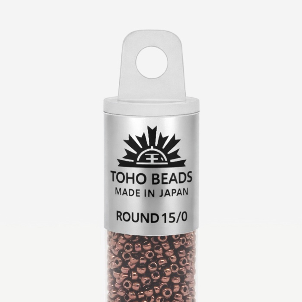 Японский бисер TOHO Round 15/0 (№222), металлизированный, непрозрачный глянцевый
