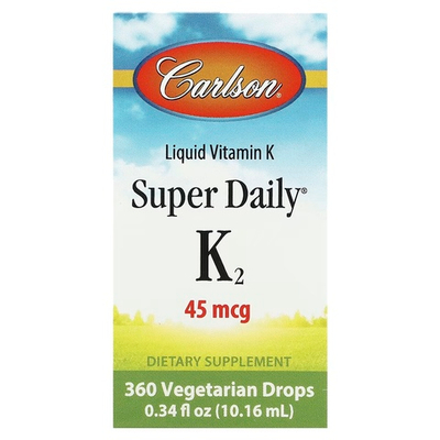 Carlson, Super Daily K2 45 mcg, 10.16 ml | Vitamin K2, 45 mkg, 10,16 ml