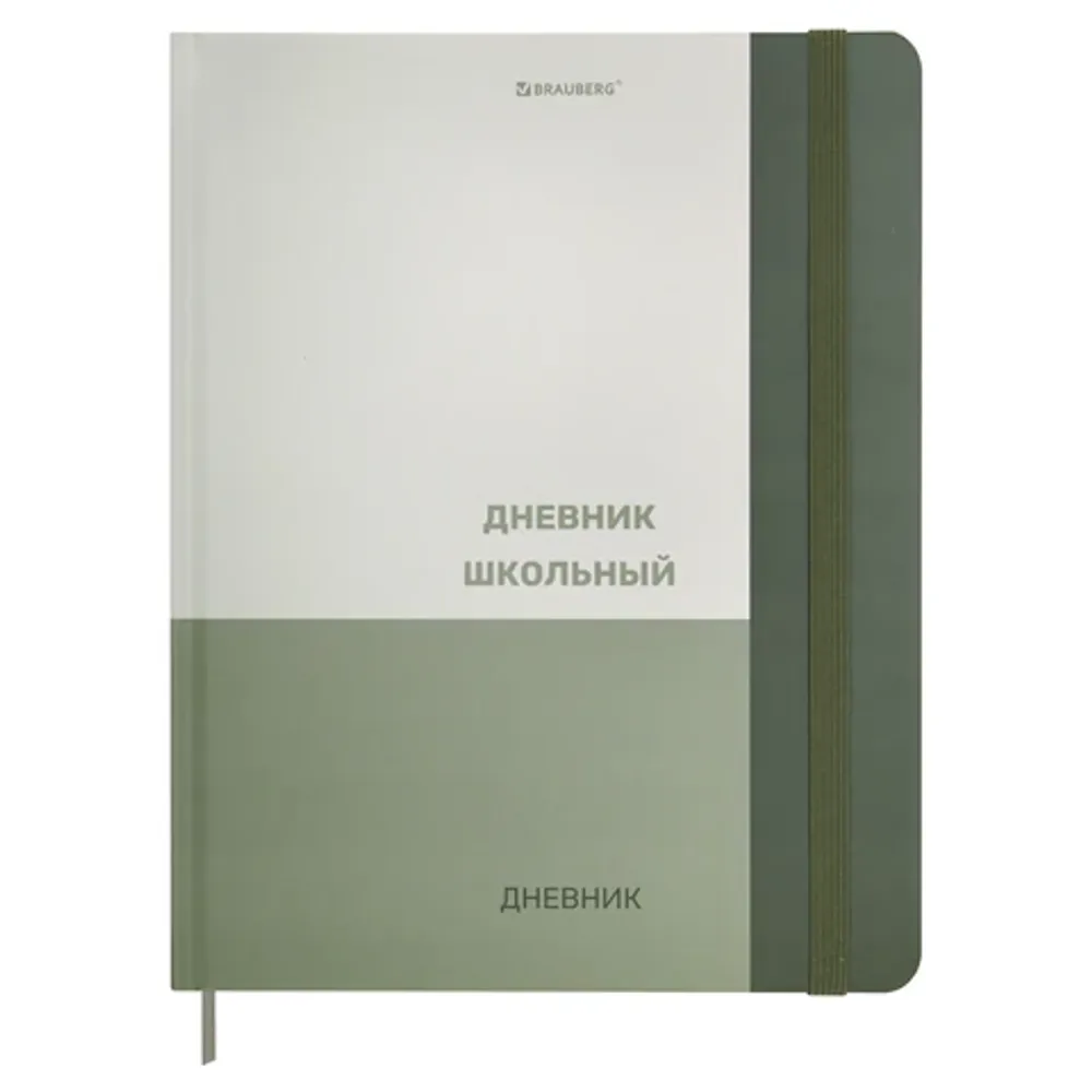 Дневник школьный 1-11кл. 48л., твердый, Классик, резинка, закладка-ляссе, Brauberg