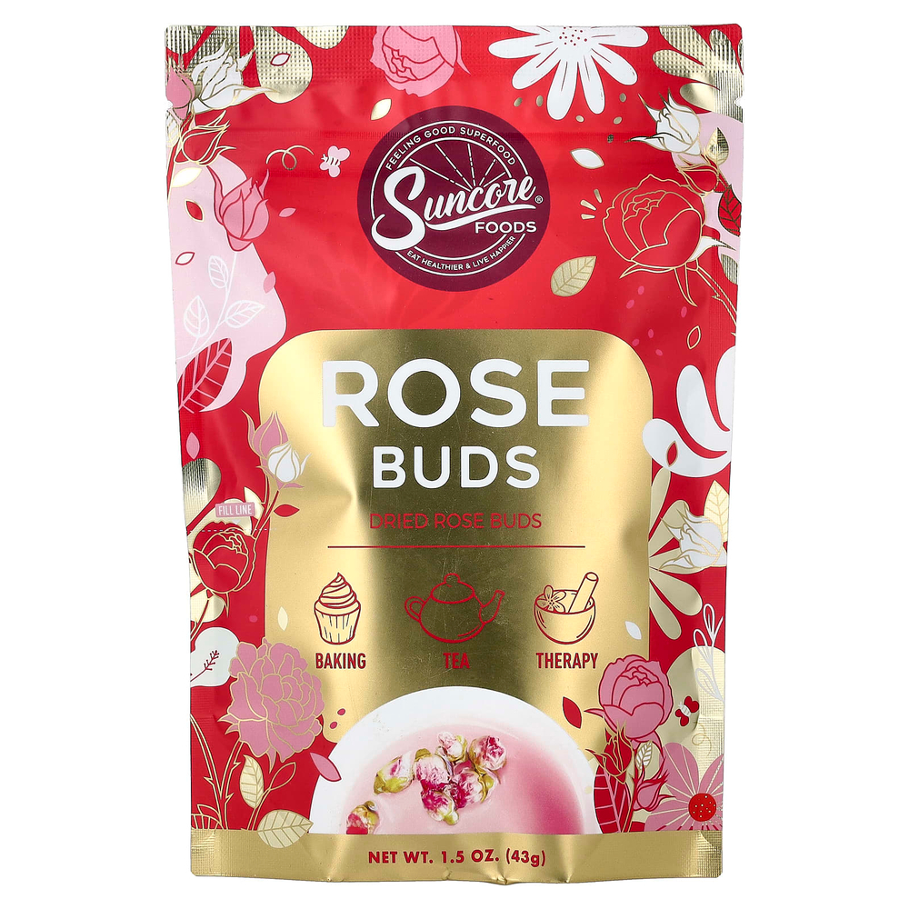 Suncore Foods, сушеные бутоны розы, 43 г (1,5 унции)