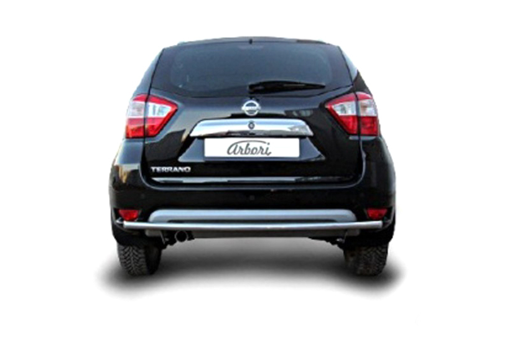 Защита заднего бампера d42 Arbori нерж. сталь для NISSAN Terrano 2014-нв