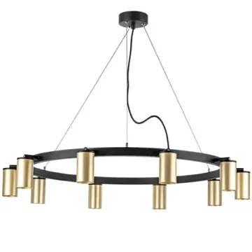 Люстра подвесная 10*GU10 LR020400 черный/золотой Rullo Lightstar