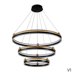 Подвесная светодиодная люстра Crystal Lux FERNANDO SP158W LED BLACK/GOLD