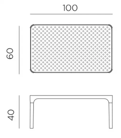 Журнальный столик Net Table 100х40 см мятный