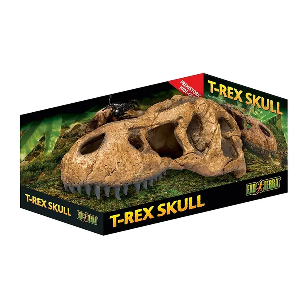 EXO TERRA, Убежище-декор "Череп Тираннозавра Рекса", 22х8х9.5 см