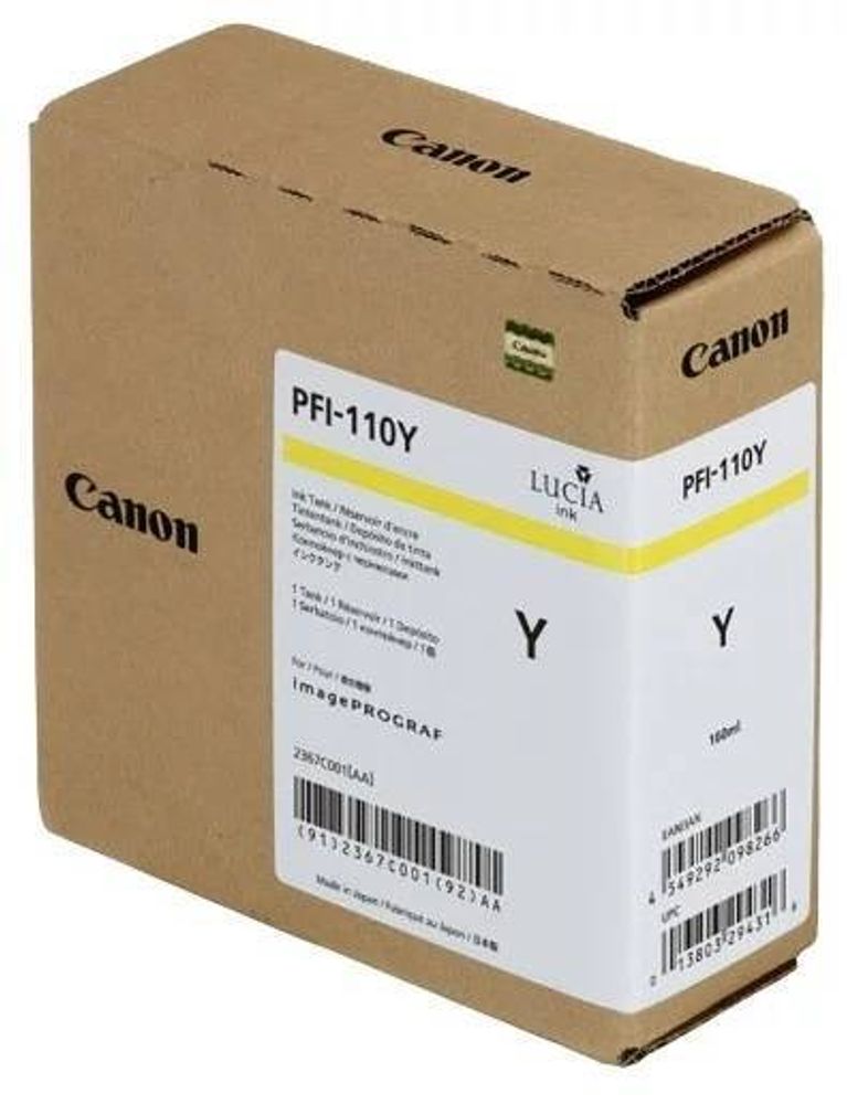 Картридж CANON PFI-110 Y желтый для (2367c001)
