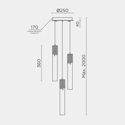 Подвесной светильник MODELUX ML.88992.3 GD