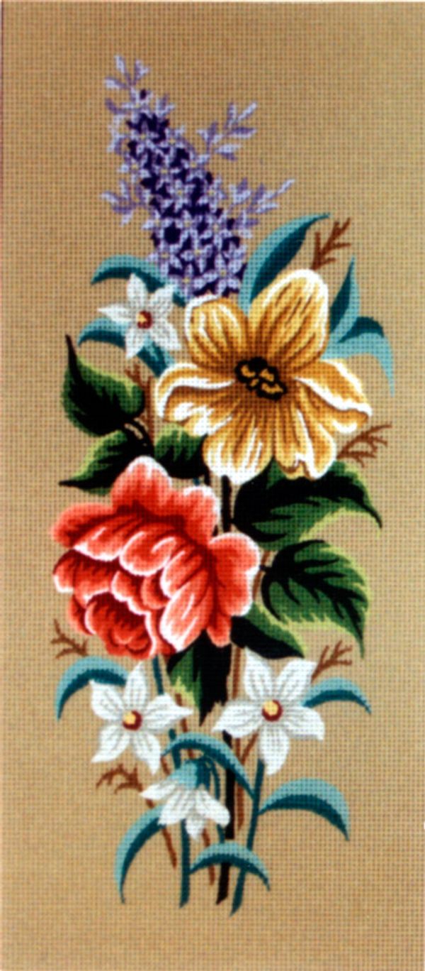 Рисунок для вышивания Soulos (канва жесткая), Весенние Цветы, 2 картинки, 60х60 см