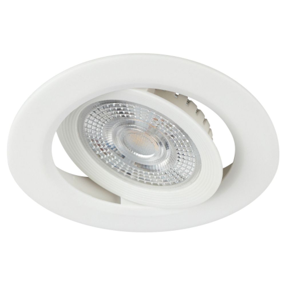 Светильник светодиодный встраиваемый ЭРА KL LED 25A-5 3K WH 5Вт 3000К круглый поворотный белый | Без бренда