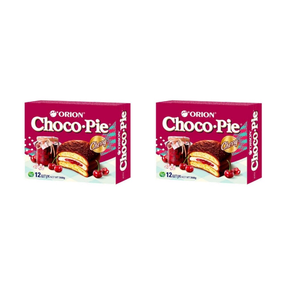 Orion Choco-Pie Cherry пирожное, 360 г, 2 шт