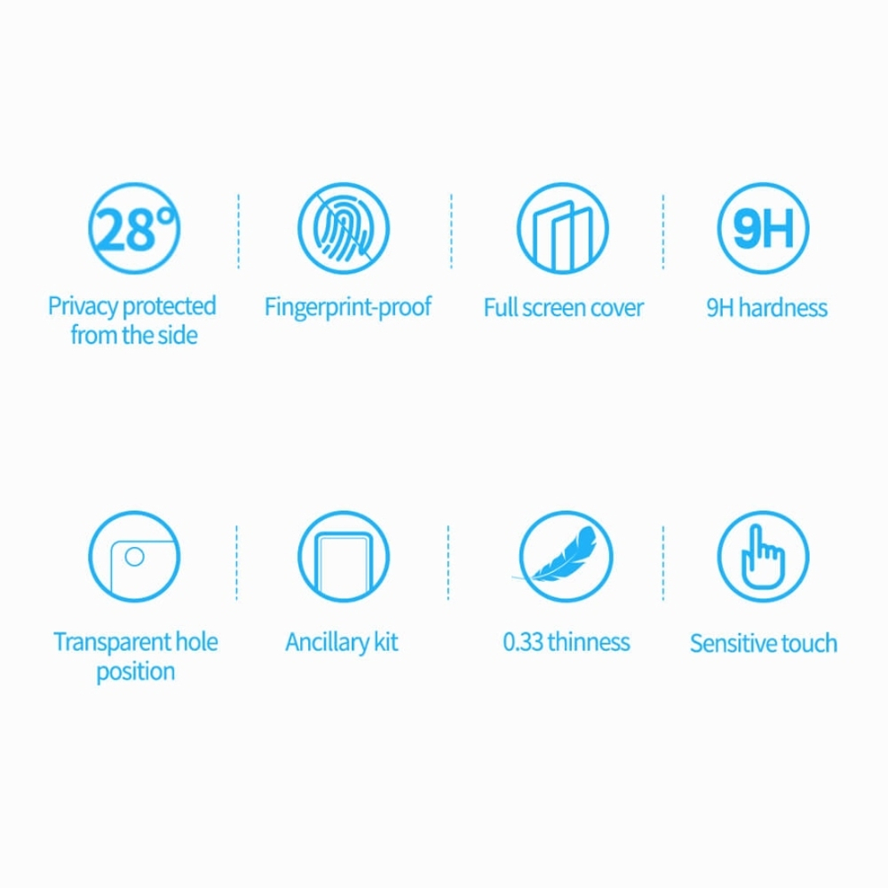 Защитное стекло Nillkin Антишпион Guardian Full для iPhone 15 Plus