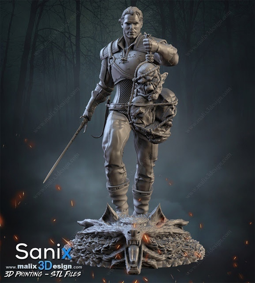 Геральт Ведьмак Geralt of Rivia witcher Коллекционная Фигурка Аниме