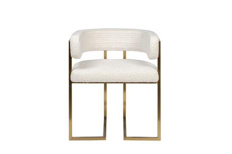 Стул Garda Decor букле бежевый, матовое золото 60*55*73 см
