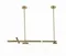 Люстра подвесная светодиодная NewRgy 2313-DW BRASS, 19 Вт, латунная