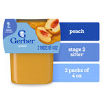 Gerber, 2nd Foods®, Sutter, персик, 2 упаковки по 113 г (4 унции)