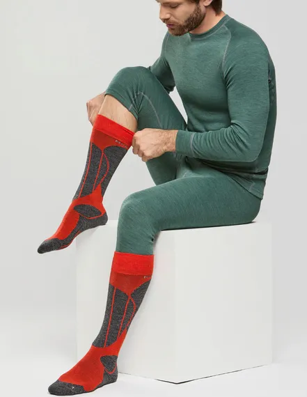 Термобелье мужское комплект Norveg Sport Wool 30SWMSRU-092, зеленый меланж