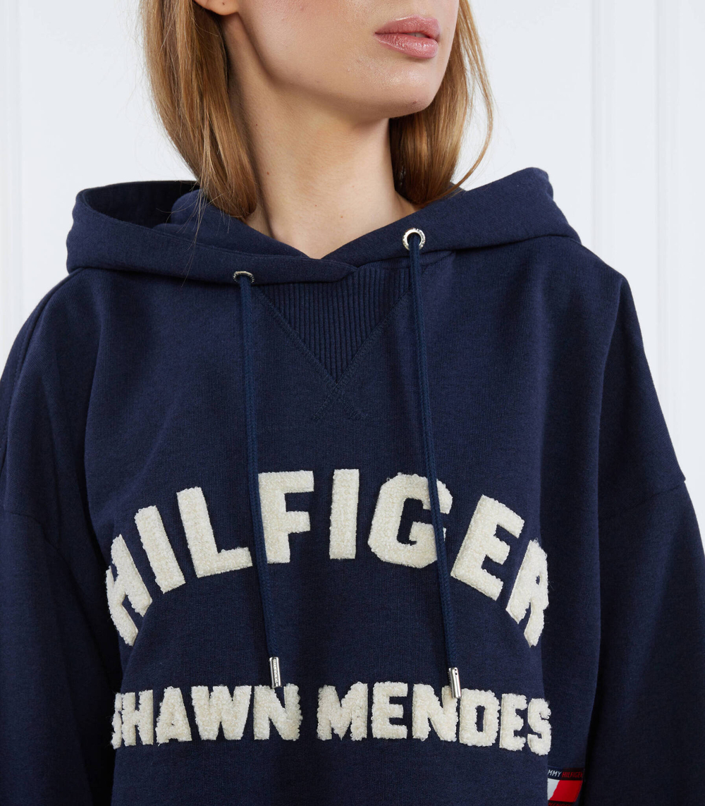 Худи THXSM FLEECE CROP GRAPHIC Tommy Hilfiger - темно-синий(WW0WW38984)