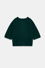 СВИТЕР ИЗ 100% ШЕРСТИ С ОБЪЁМНЫМИ КОРОТКИМИ РУКАВАМИ — ZARA