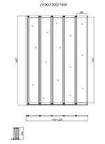 Душевая шторка на ванну Vincea  VSB-32120CL, 1200*1400, хром, стекло прозрачное