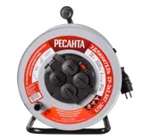 Удлинитель силовой на металлической катушке Ресанта СУ-3х2,5КГ-30/3 (с выкл., 4 розетки, IP44) — фото 3