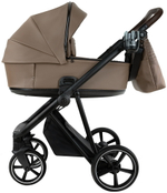 Детская коляска Roan Sol Vintage Leather 2.0 3 в 1 с автокреслом Pituso Santiso Pro Black SL/11/L Camel/Black/руч.Тем.коричневый