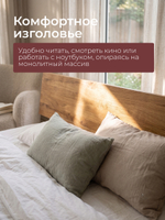 Кровать 90х200, Buona Vita, односпальная, на ножках, в стиле лофт, массив дуба, Dipriz