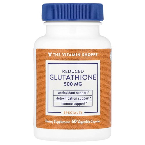 The Vitamin Shoppe, Восстановленный глутатион, 500 мг, 60 растительных капсул