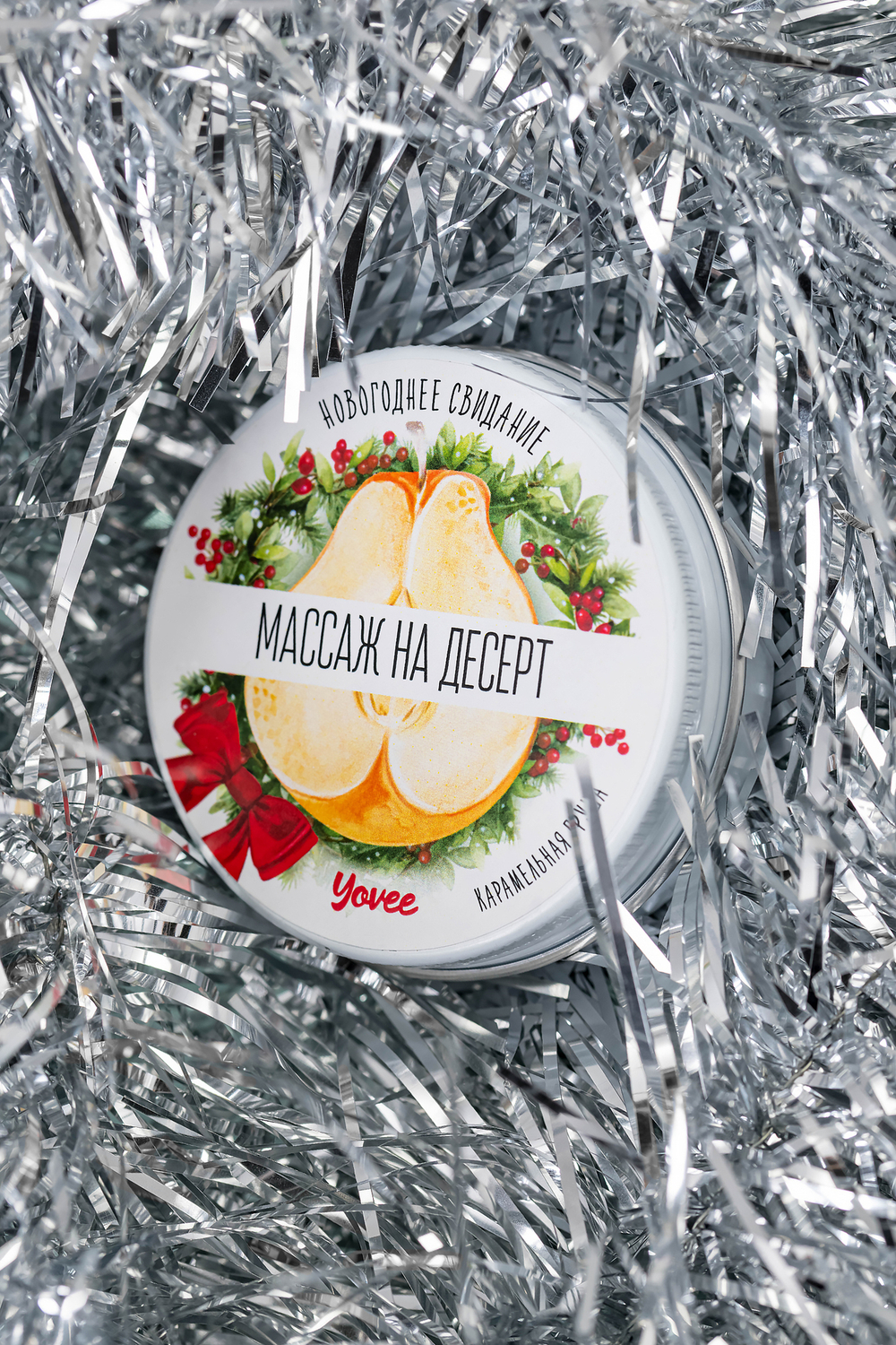 Массажная свеча Массаж на десерт с ароматом карамельной груши 30 мл