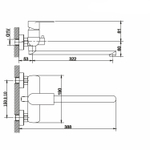 Смеситель для ванны и раковины 35k MIXLINE МЛНС-021(MLSS-021) НЕРЖ
