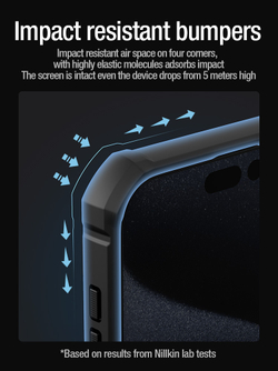 Чехол противоударный от Nillkin для смартфона iPhone 15 Pro Max, CamShield Armor Case, с кольцом и металлической защитной шторкой для камеры