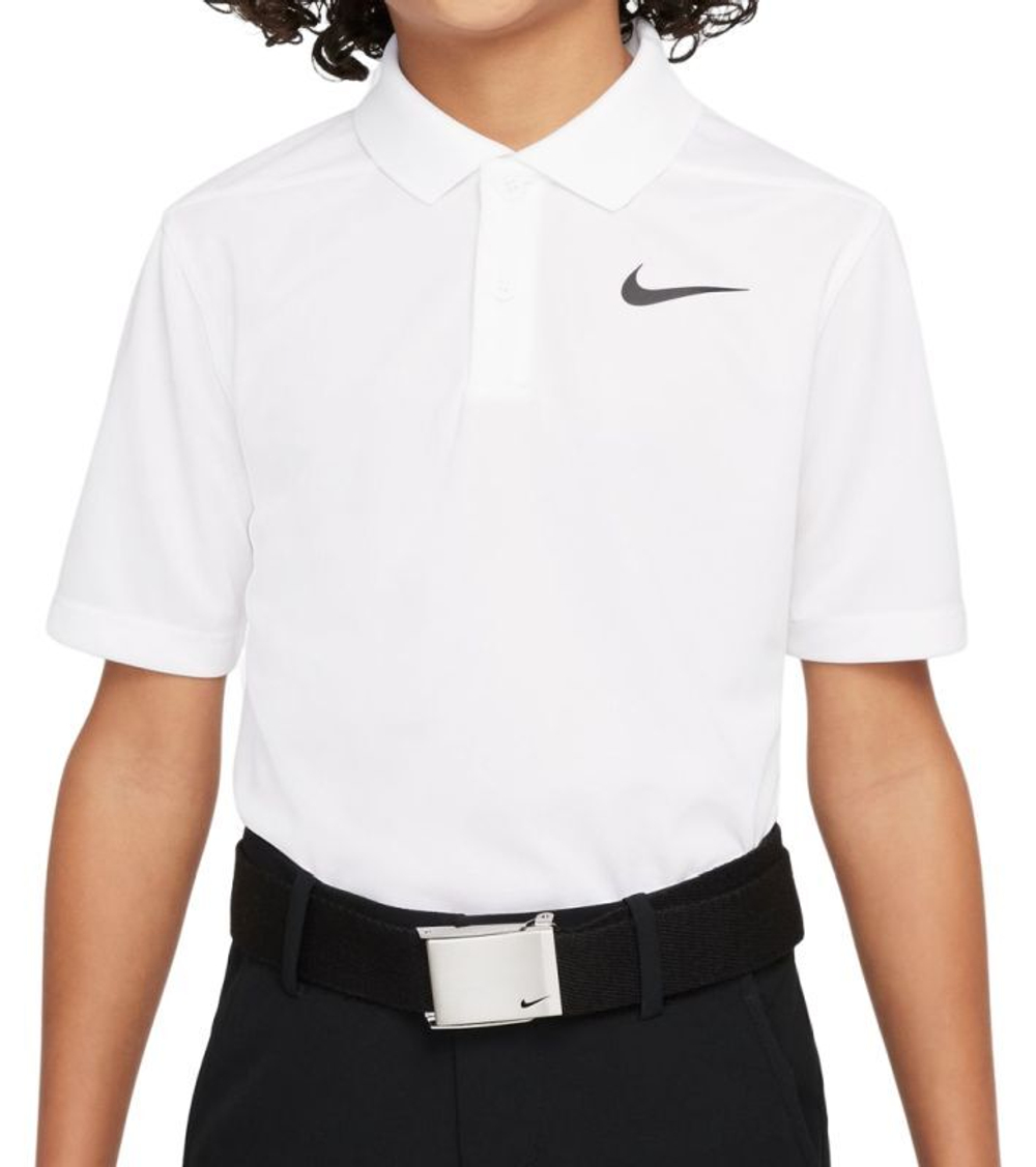 Футболка для мальчика теннисная Nike Dri-Fit Victory Golf Polo - white/black