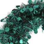 Венок декоративный TINSEL «Изящный блеск» 38 см, Изумруд