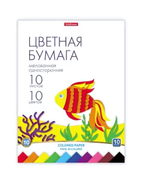 Цветная бумага 10 листов 10 цветов мелов (Erich Krause)